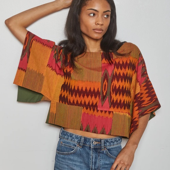 NWT Rujuta Sheth Mira Top in Mystic Ikat, XS/S - Picture 4 of 8